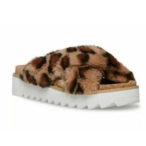 SALE🎉STEVEN NEW YORK COZY LEOPARD PLATFORM SLIDE  / 7